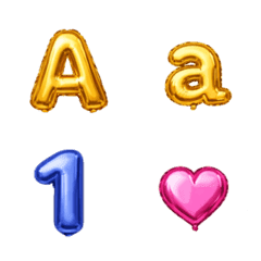 Helium balloon letters (colorful)