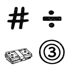 Daily Numbers & Money Symbols Emoji