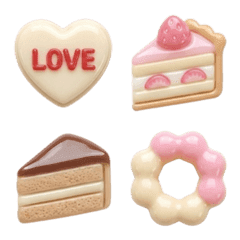 つやつやぷっくりシール♡かわいいスイーツ