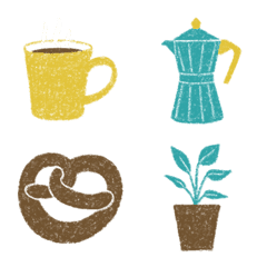 simple Cafe yellow&blue