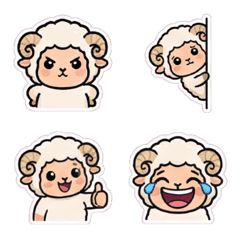 Sheep emoji stickers.