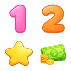Numbers Colorful Daily Emoji Set