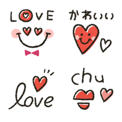 シンプル★ハート赤スマイル