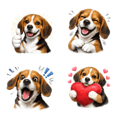 可愛！比格犬表情符號