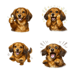 可愛い！ ミニチュアダックスフンド 絵文字