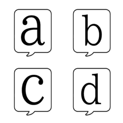 【アルファベット小文字】吹き出し絵文字
