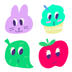 귀여운 얼굴 일러스트 이모지