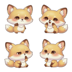 Japan Fox KON Cute Emoji 40