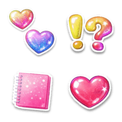 ぷっくり♥チャーミングなシール風えもじ