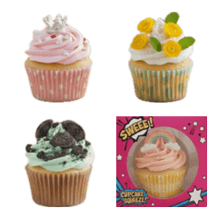 colorful cup cakes