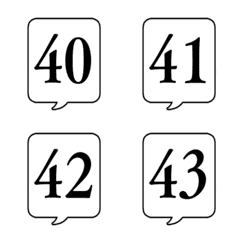 【数字2】吹き出し絵文字