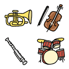 吹奏楽の楽器いろいろ絵文字★pocaママ
