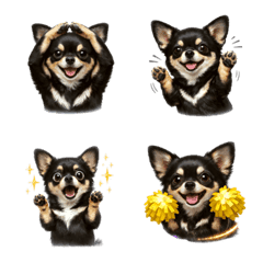 使いやすい！ 黒チワワ 絵文字