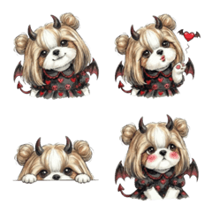 Shih Tzu devil girl emoji2