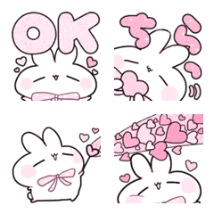 【好き】ピンクリボンのゆるい子うさぎ
