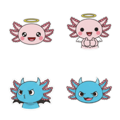 ウーパくんささやき天使と悪魔の絵文字