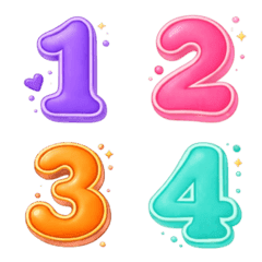 Emoji numbers : Candy Pop Digits lovely