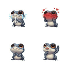 泣き虫カエルさん、しょんぼり涙目