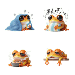 Katak Imut Kehabisan Energi, Mau Tidur