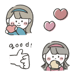 女の子★韓国風うごく絵文字