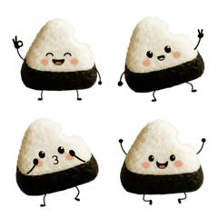 Cute One Bite Triangular Rice Ball 3D