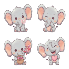 Baby Elephant Emoji 40 Reactions