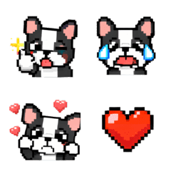 french bulldog dot emoji