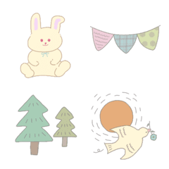 Gentle-colored forest friends