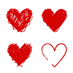 手繪紅心：簡約手寫風裝飾