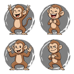 猴子耍寶心情包(黑色) - 1