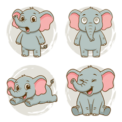 大象的開心時刻 (米色)