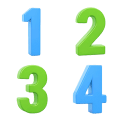 Cute Symbol Numbers blue green