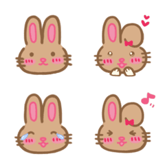 Heart warming rabbit emoji