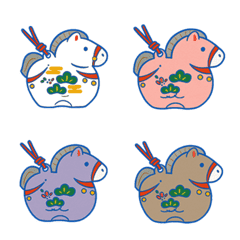 40Colors Horse Year mascot(Light blue)