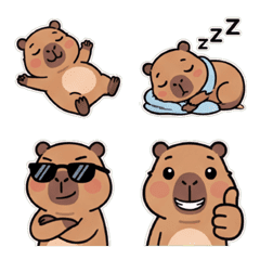 Capybara emoji stickers.