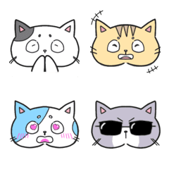 Cat character faces