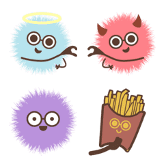 動態彩色毛球表情貼