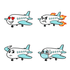 可愛的飛機表情符號