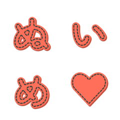 Emoji Huruf Jahitan Tangan DIY 037