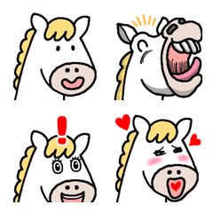 White horse Emoji Express your feelings