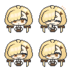 Shy chara pixel art Emoji