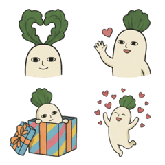Daikon Radish Feelings Emoji