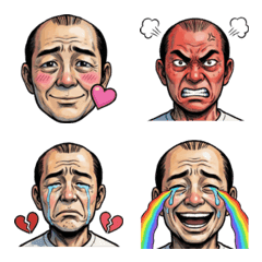 Middle-Aged Man's Feelings Emoji