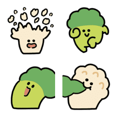 Broccoli and Cauliflower Animated Emoji