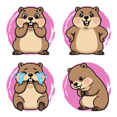Groundhog's Exaggerated Reactions (Pink)