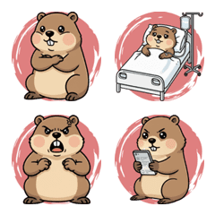 Groundhog's exaggerated reactions (red)