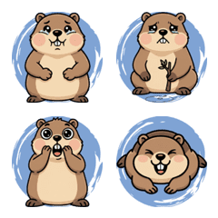 Groundhog's Exaggerated Reactions (Blue)