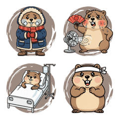 Groundhog's Exaggerated Reactions(Brown)