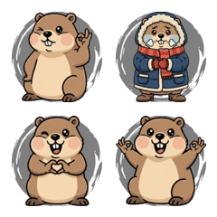 Groundhog's Exaggerated Reactions(Black)