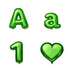Helium balloon letters (green)